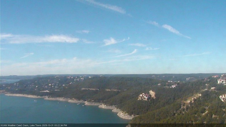 Lake Travis webcam, October 31, 2020 3:25 PM CT