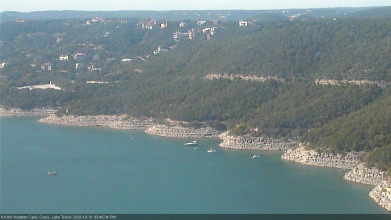 Lake Travis webcam, October 31, 2020 3:45 PM CT