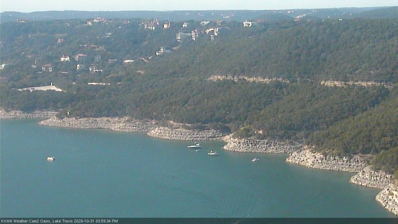 Lake Travis webcam, October 31, 2020 4:00 PM CT
