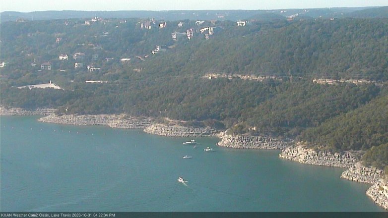Lake Travis webcam, October 31, 2020 4:25 PM CT