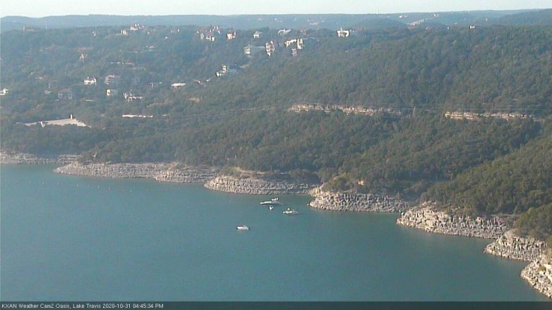 Lake Travis webcam, October 31, 2020 4:45 PM CT
