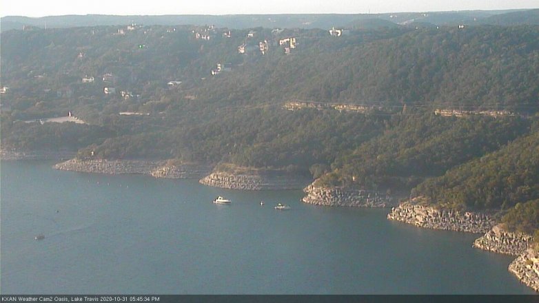 Lake Travis webcam, October 31, 2020 5:45 PM CT
