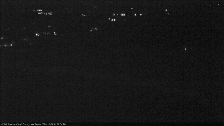 Lake Travis webcam, October 31, 2020 11:25 PM CT