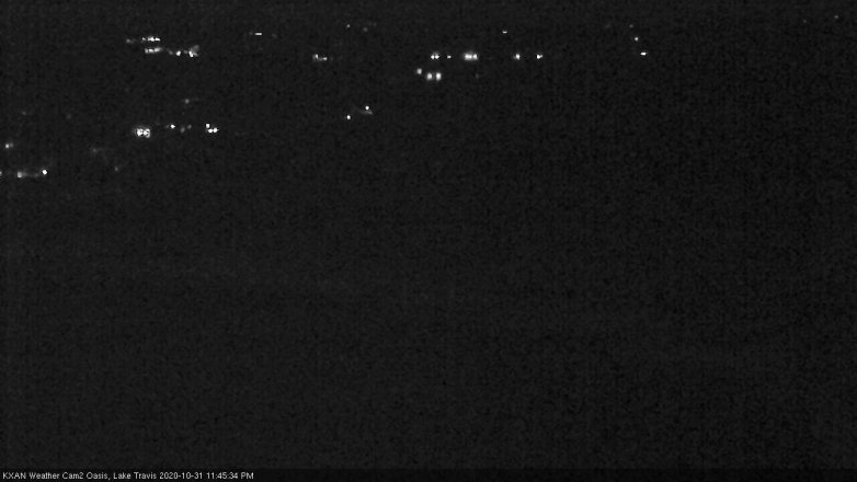 Lake Travis webcam, October 31, 2020 11:45 PM CT