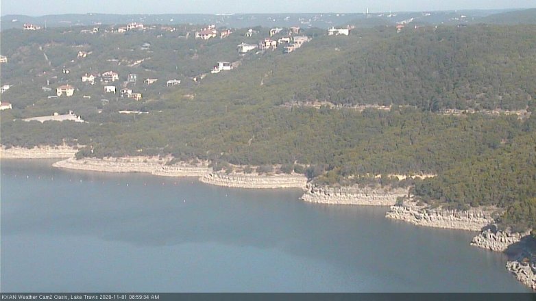 Lake Travis webcam, November 1, 2020 9:00 AM CT