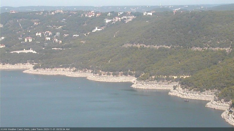 Lake Travis webcam, November 1, 2020 10:00 AM CT