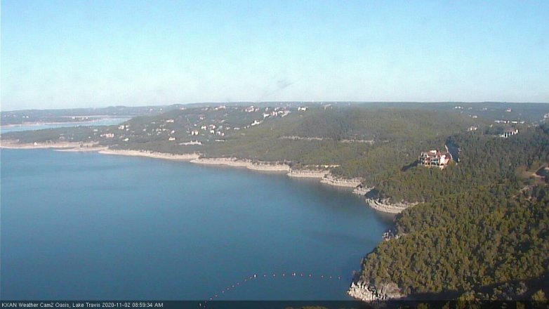Lake Travis webcam, November 2, 2020 9:00 AM CT