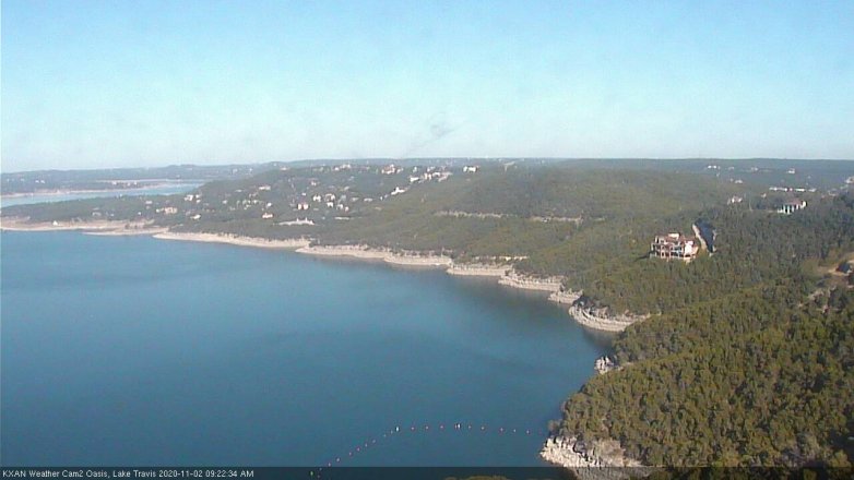 Lake Travis webcam, November 2, 2020 9:25 AM CT
