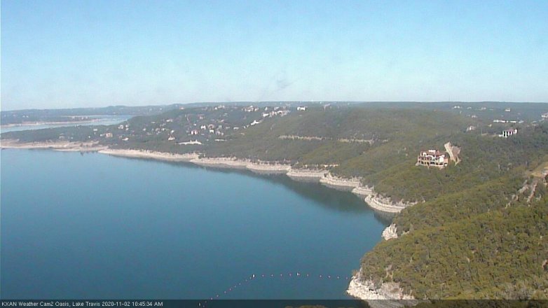 Lake Travis webcam, November 2, 2020 10:45 AM CT