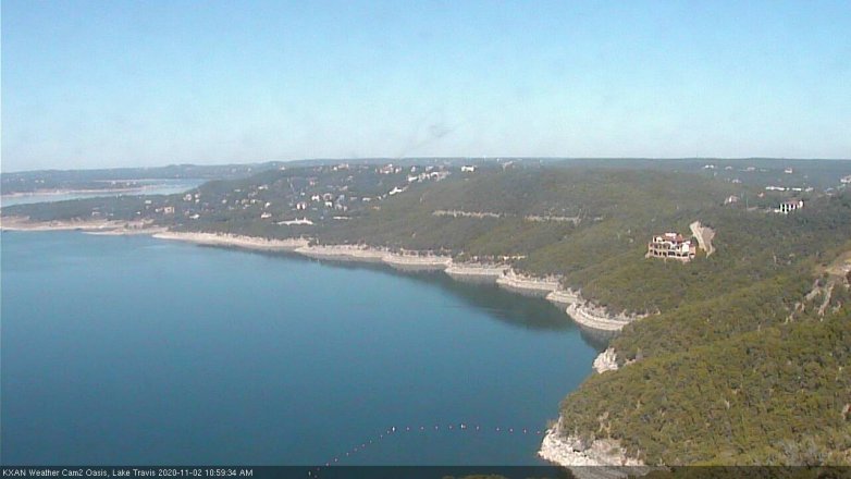 Lake Travis webcam, November 2, 2020 11:00 AM CT