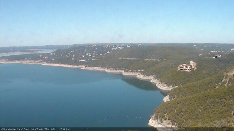 Lake Travis webcam, November 2, 2020 11:25 AM CT