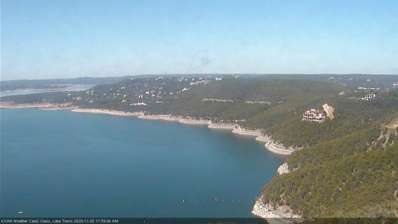 Lake Travis webcam, November 2, 2020 12:00 PM CT