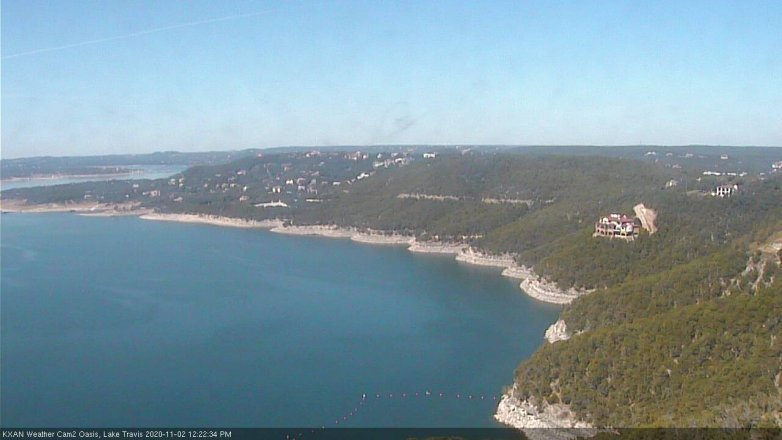 Lake Travis webcam, November 2, 2020 12:25 PM CT