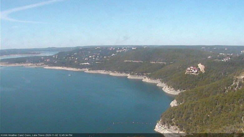 Lake Travis webcam, November 2, 2020 12:45 PM CT
