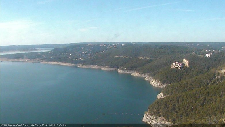 Lake Travis webcam, November 2, 2020 3:00 PM CT