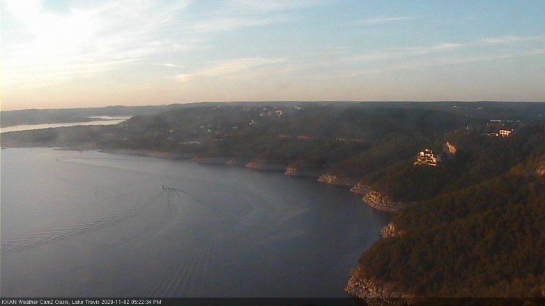 Lake Travis webcam, November 2, 2020 5:25 PM CT
