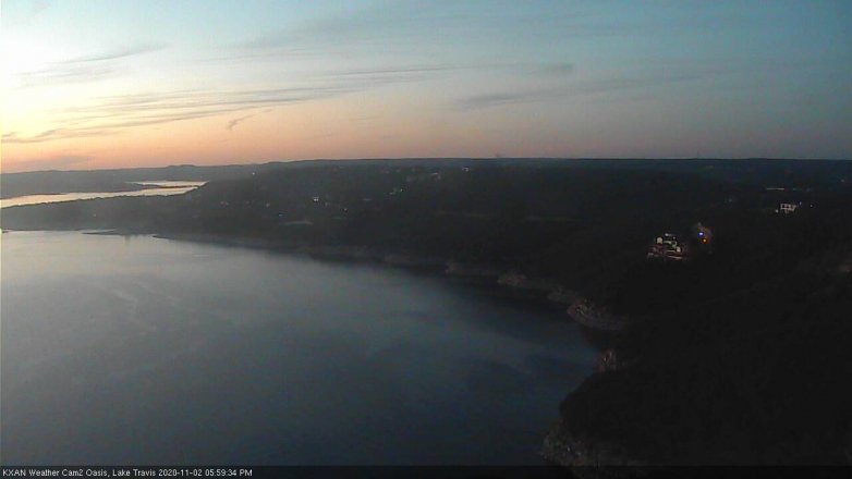 Lake Travis webcam, November 2, 2020 6:00 PM CT