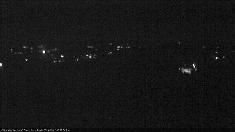 Lake Travis webcam, November 2, 2020 9:00 PM CT