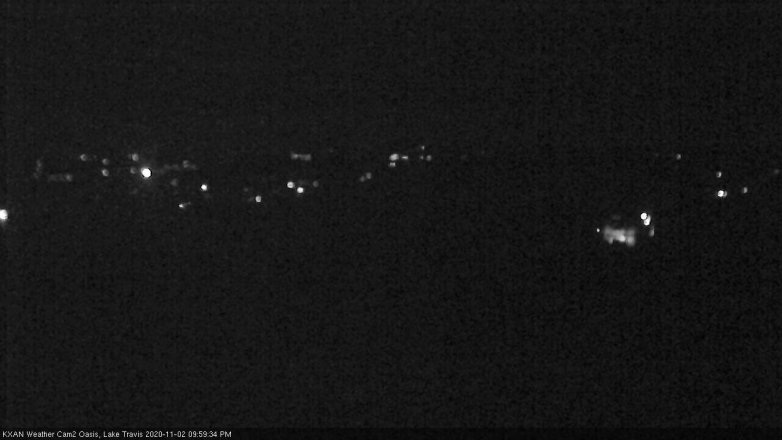Lake Travis webcam, November 2, 2020 10:00 PM CT