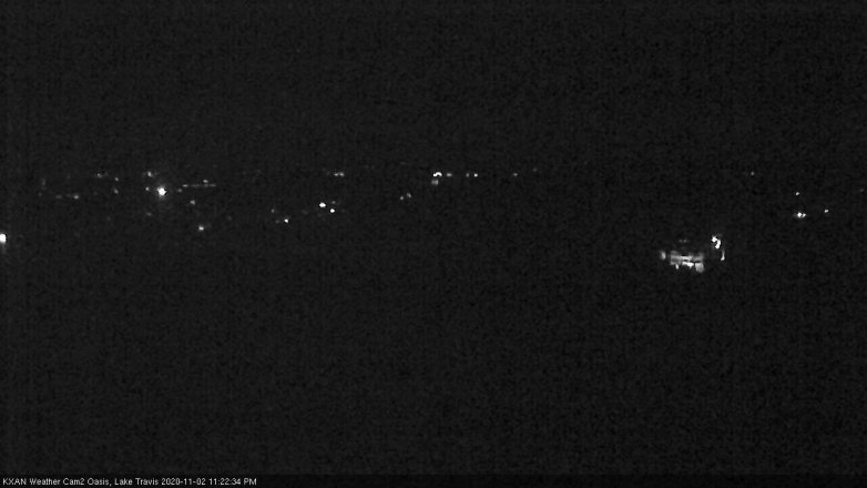 Lake Travis webcam, November 2, 2020 11:25 PM CT