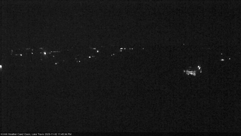 Lake Travis webcam, November 2, 2020 11:45 PM CT