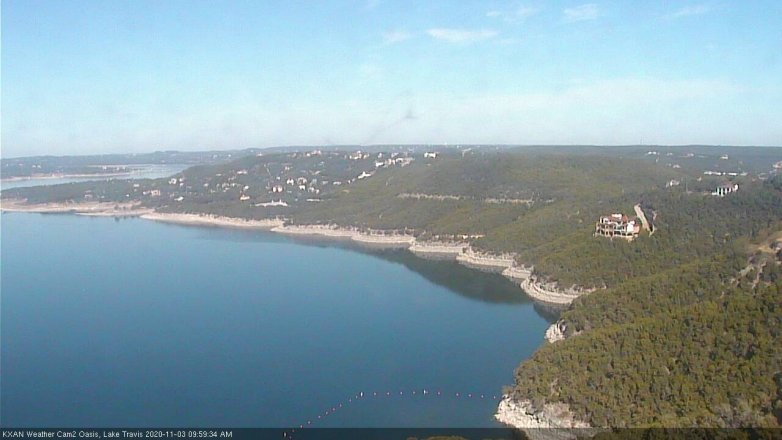 Lake Travis webcam, November 3, 2020 10:00 AM CT