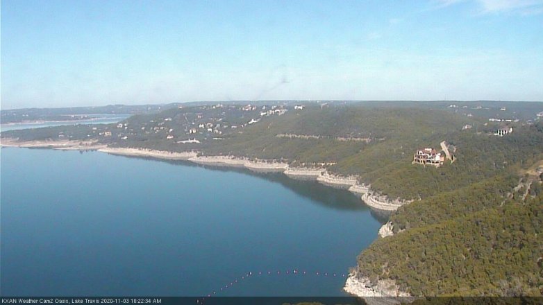 Lake Travis webcam, November 3, 2020 10:25 AM CT