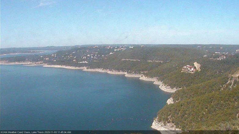 Lake Travis webcam, November 3, 2020 11:45 AM CT