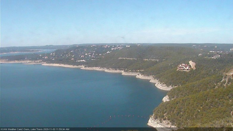 Lake Travis webcam, November 3, 2020 12:00 PM CT