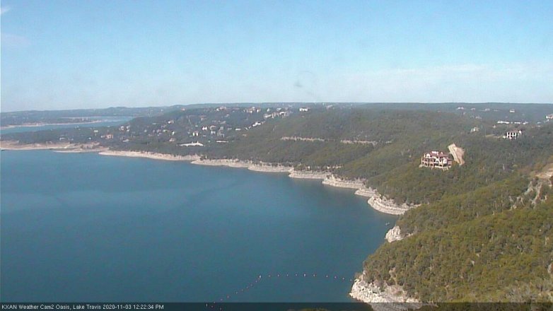 Lake Travis webcam, November 3, 2020 12:25 PM CT