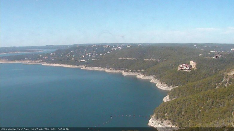 Lake Travis webcam, November 3, 2020 12:45 PM CT