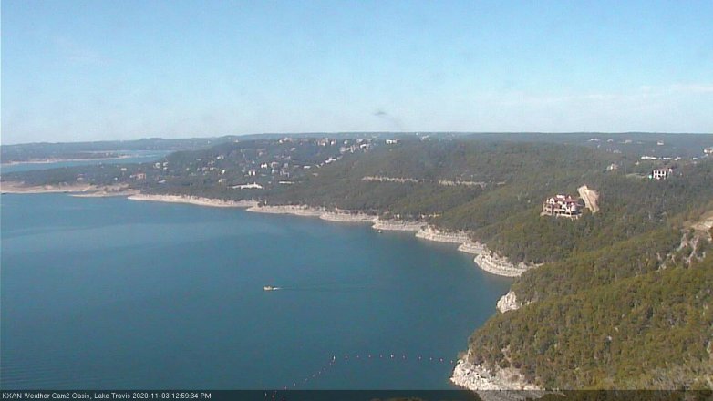 Lake Travis webcam, November 3, 2020 1:00 PM CT