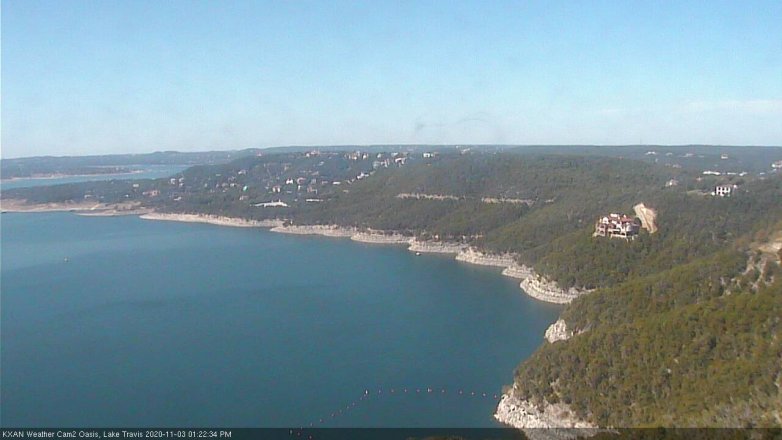 Lake Travis webcam, November 3, 2020 1:25 PM CT