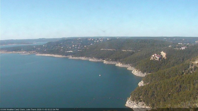 Lake Travis webcam, November 3, 2020 2:25 PM CT