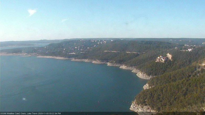 Lake Travis webcam, November 3, 2020 3:25 PM CT