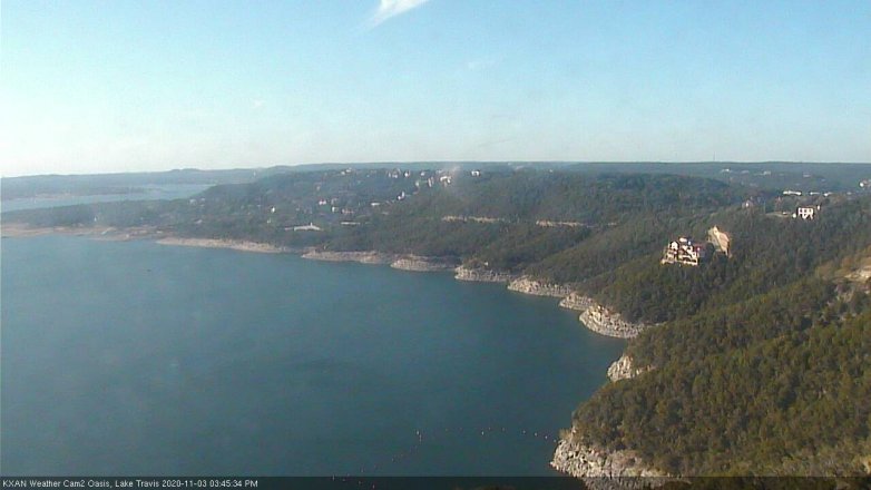 Lake Travis webcam, November 3, 2020 3:45 PM CT