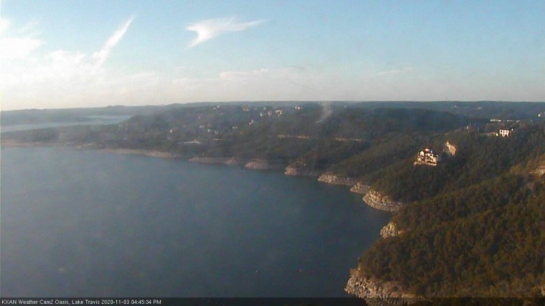 Lake Travis webcam, November 3, 2020 4:45 PM CT