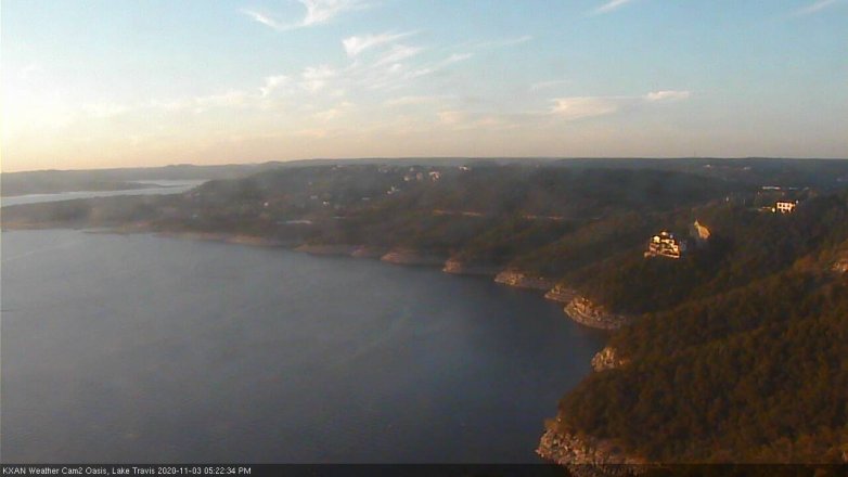 Lake Travis webcam, November 3, 2020 5:25 PM CT