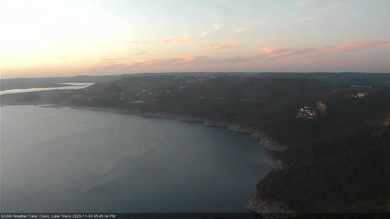 Lake Travis webcam, November 3, 2020 5:45 PM CT