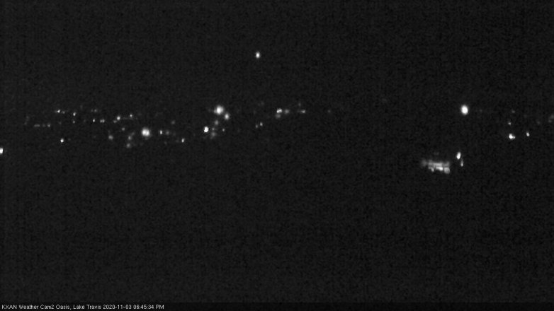 Lake Travis webcam, November 3, 2020 6:45 PM CT
