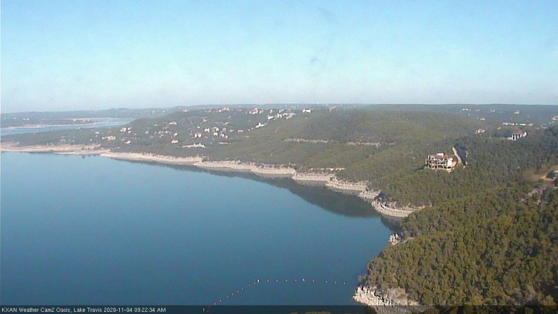 Lake Travis webcam, November 4, 2020 9:25 AM CT