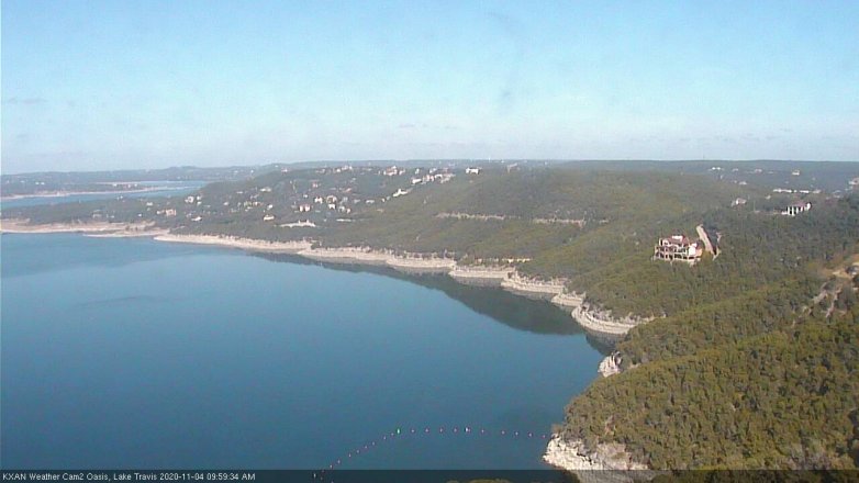 Lake Travis webcam, November 4, 2020 10:00 AM CT