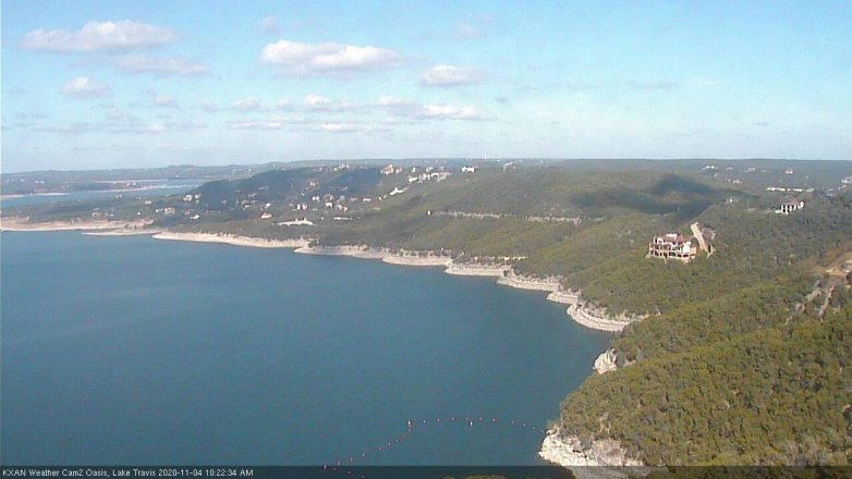 Lake Travis webcam, November 4, 2020 10:25 AM CT