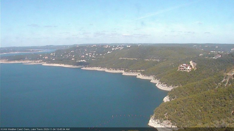 Lake Travis webcam, November 4, 2020 10:45 AM CT