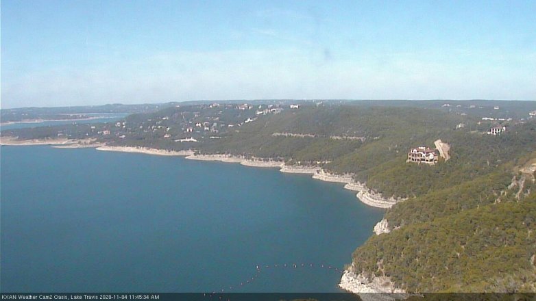 Lake Travis webcam, November 4, 2020 11:45 AM CT