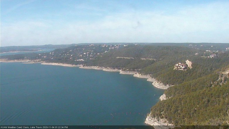 Lake Travis webcam, November 4, 2020 1:25 PM CT
