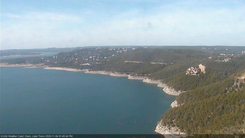 Lake Travis webcam, November 4, 2020 1:45 PM CT
