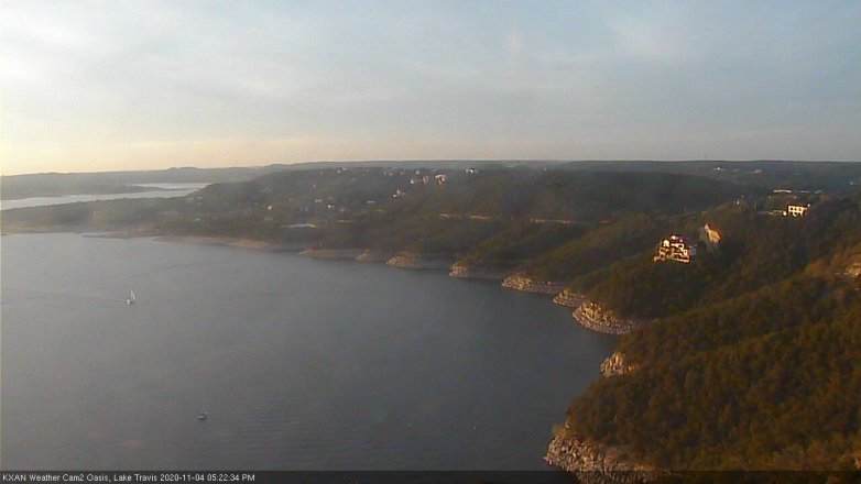Lake Travis webcam, November 4, 2020 5:25 PM CT
