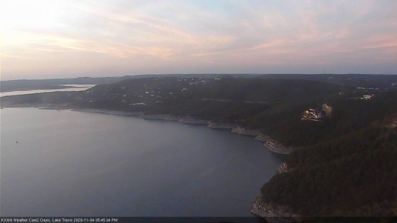 Lake Travis webcam, November 4, 2020 5:45 PM CT