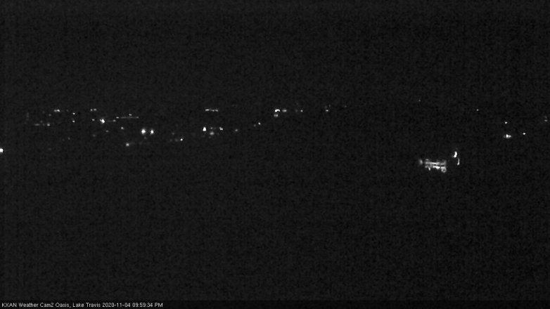 Lake Travis webcam, November 4, 2020 10:00 PM CT